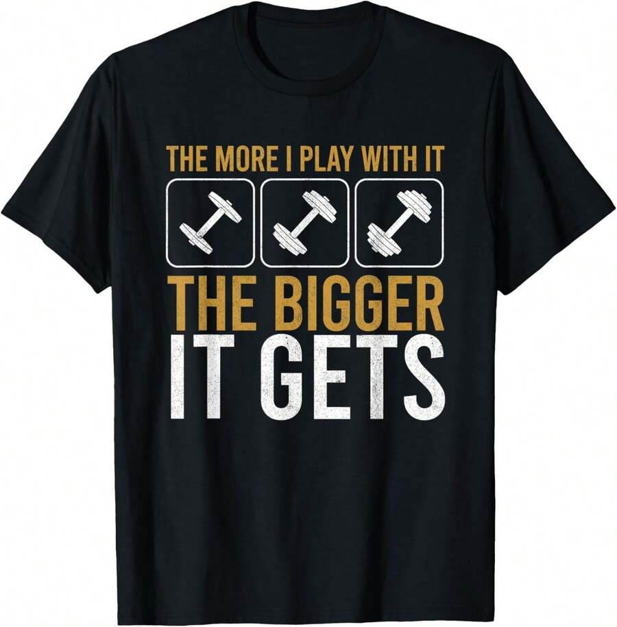 Muscles Get Bigger Bodybuilding Gym Workout Weightlifting Unisex-Shirt UK - 黑色 - 查看 1