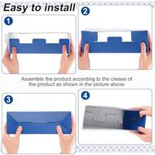 Thenshop - 24 soportes de cartón para revistas archivadores revistas con etiqueta organizador de papel carpeta de almacenamiento para estantes de computadora escuela aula suministros de - Azul marino - Ver 7
