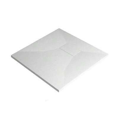 White Stone Effect Shower Tray 900 X 900mm Anti Slip