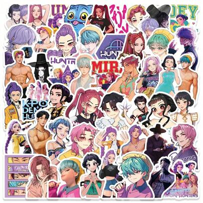 50 miếng dán graffiti chống thấm nước hình nhóm nhạc nữ K-Pop dễ thương, thích hợp để cá nhân hóa bình nước, máy tính xách tay, ốp điện thoại và đồ dùng học tập.