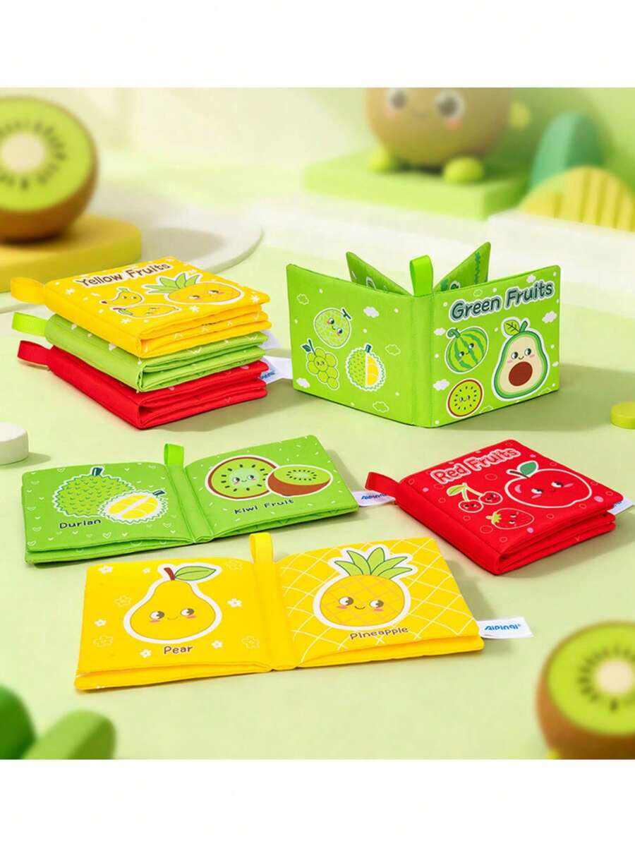 Crinkle Sound Books With Sand, Unrippable Cloth Books, Fruit Educational Toys To Promote Early Learning And Cognitive Development, Christmas, Birthday, Halloween, Thanksgiving, Easter Gifts