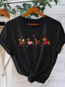 Women T-Shirts - 黑色 - 查看 3