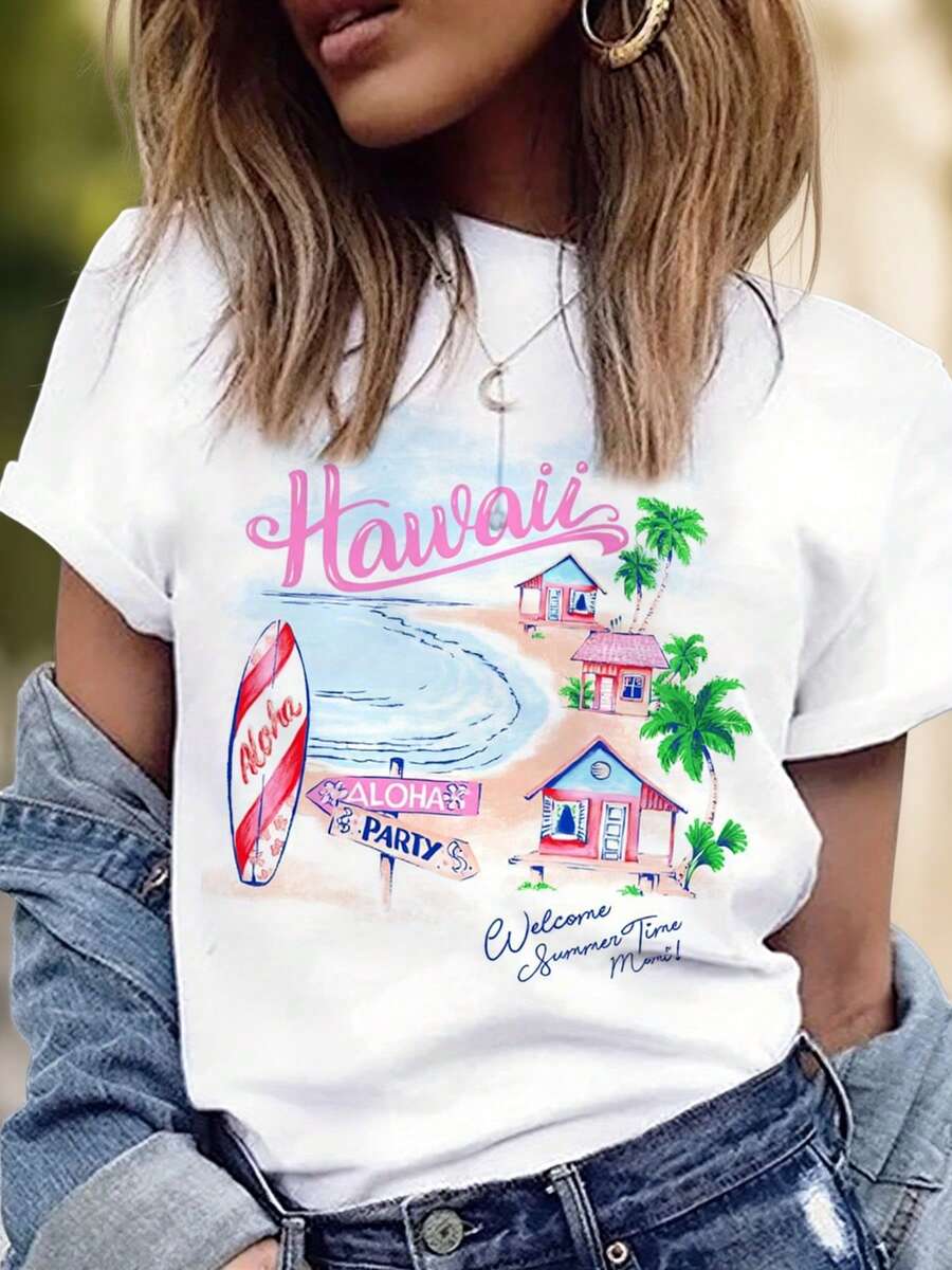 Women T-Shirts - [White] - View 1