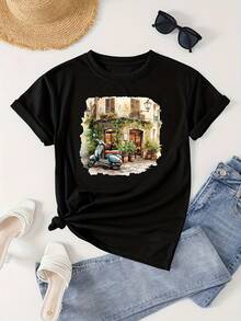 Women T-Shirts - [White] - View 6