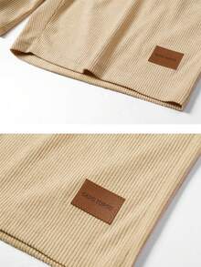 Men's Summer Casual Fashionable Shorts, Outdoor Simple Knee-Length Pants - Khaki - View 6