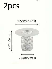 2pcs Drain Covers, Hair Catcher Filters, Suitable For Bathroom Sink, Shower Drain Strainer - Silver - View 12