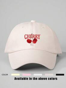 1pc Cherry Printed Adjustable Baseball Cap, Outdoor Sun Protection Casual Hat Suitable For Spring, Autumn Travel, Beach, Y2K Style For Young People,Holiday,Festival - Baseball Cap - View 30