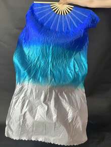 1pc Women's Belly Dance Fan, Elegant Gradient Imitation Silk Dance Fan, Dance Performance Prop, For Dance Training And Stage Performance - Multicolor - View 29