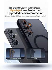 手机壳：奢华哑光半透明磁吸无线充电手机壳，兼容三星 Galaxy S25 FE、S25 Edge、S25 Ultra、S25 Plus、S25、S24 FE、S24 Ultra、S24 Plus、S24、S23 Ultra、S23 Plus、S23 等机型，包含摄像头镜头保护套 - 玫紅色 - 查看 6