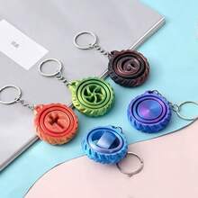 1pc 3D Printed Keychain Pendant Creative Stress Relief Toy Bag Key Chain - Multicolor - View 1