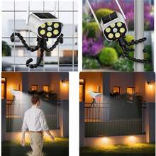 Creative Octopus Solar Wall Light With Automatic Sensor, Solar Powered Outdoor Garden Lamp, USB Rechargeable Simulated Surveillance Wall Light, Waterproof Patio Yard Motion Sensor Night Light - 仿監控 - 查看 8