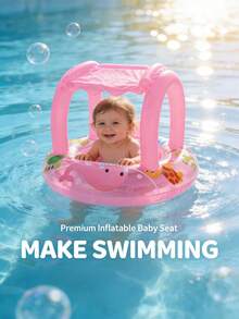 1pc Kids Swimming Pool Inflatable Seat Ring, Cute Floating Seat Ring, Swimming Ring, Infant Underarm Floating Ring, Back To School First Day Of School - Multicolor - View 11