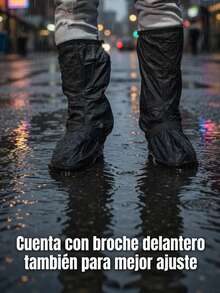 Impermeable Para Zapatos Botas Motociclista Con Cierre Broche ajustable Cero Agua - A - Ver 4