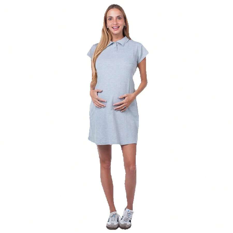 Vestido de Maternidad Estilo GQEN - Gris - Ver 1