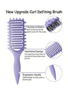 1pc/6pcs Hair Styling Tools, Including Spray Bottle, Double-Sided Comb, Styling Comb, Pointed Tail Comb, Mouse Tail Comb, Edge Brush, Massage Brush - Multicolor - View 2