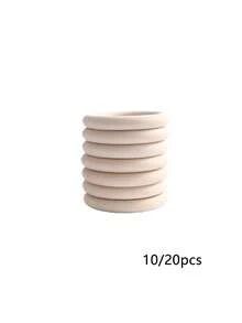 10/20pcs Wooden Rings 70 Mm/2.7inch, Unfinished Solid Large Wooden Rings, For DIY Craft Pendant Connectors, Jewelry Making For Parties, Home Decoration - Wood Color - View 9