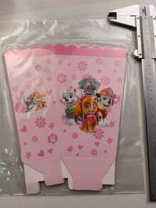 Paw Patrol 12个/套 汪汪队立大功卡通爪印爆米花纸袋，牛皮纸礼品盒带提手，可折叠零食盒，随机颜色和款式，密封和自封式，适合生日派对惊喜礼物和糖果盒 - 多色1 - 查看 6