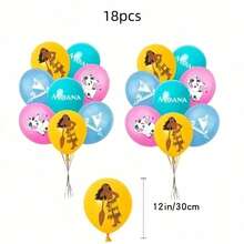 18-Inch Cartoon Round Foil Balloon, Party Decoration, Room Decor, Party Favor, Anime Decoration, Gift - Multicolor - View 5