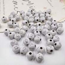 50克珍珠十字架串珠，约175颗，8毫米，适用于宗教念珠、洗礼手链、项链、手机挂绳、钥匙扣、工艺品等。 - 彩色 - 查看 6