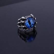 Men's Vintage Personalized Demon Eye Adjustable Open Ring - Evil Eye Ring - View 13