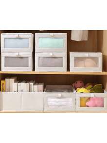 Rotating Plastic Hooks, Household Wardrobe Storage For Hats, Bags, And Belts, Creative Hook Rack Storage Artifact - Beige - View 3