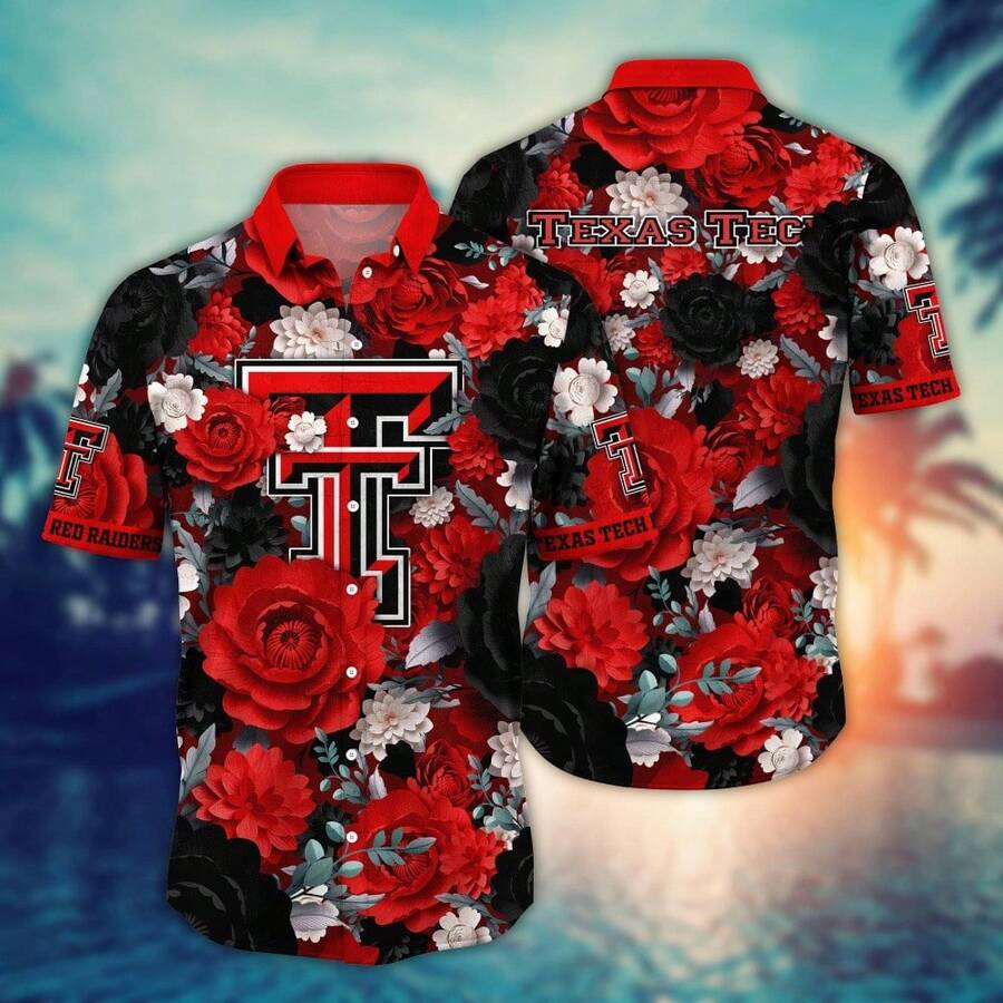 Texas Tech Red Raider  Flower Hawaii Shirt For Fans Style 8 - Nhiều màu - Xem 1