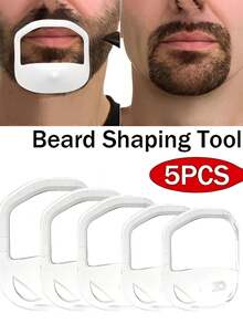 Bộ dụng cụ chăm sóc râu 5 món dành cho nam giới - Dụng cụ tạo hình râu dê, dụng cụ tạo kiểu râu, khuôn và mẫu râu, dụng cụ tạo kiểu râu đa chức năng. - nhiều màu - Xem 1