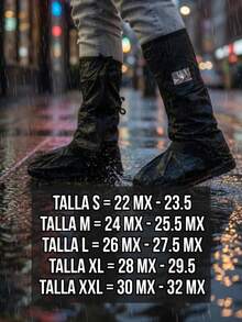 Impermeable Para Zapatos Botas Motociclista Con Cierre Broche ajustable Cero Agua - A - Ver 6