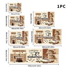 1pc Dish Drying Mat, Coffee Machine Pad, Polyester Absorbent Draining Mat With Coffee Beans & Cup Pattern, Multipurpose Drainage Mat, Home Gift, Tabletop Decor - XYLSD-240 - View 17