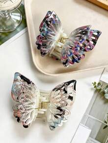 2 chiếc kẹp tóc hình bướm rỗng 3 lớp kiểu tranh mực cho nữ, kẹp tóc hình bướm rỗng 3 lớp ngọt ngào và dễ thương cho bé gái, phụ kiện tóc đa năng, nhẹ nhàng cho tóc. - Nhiều màu - Xem 6