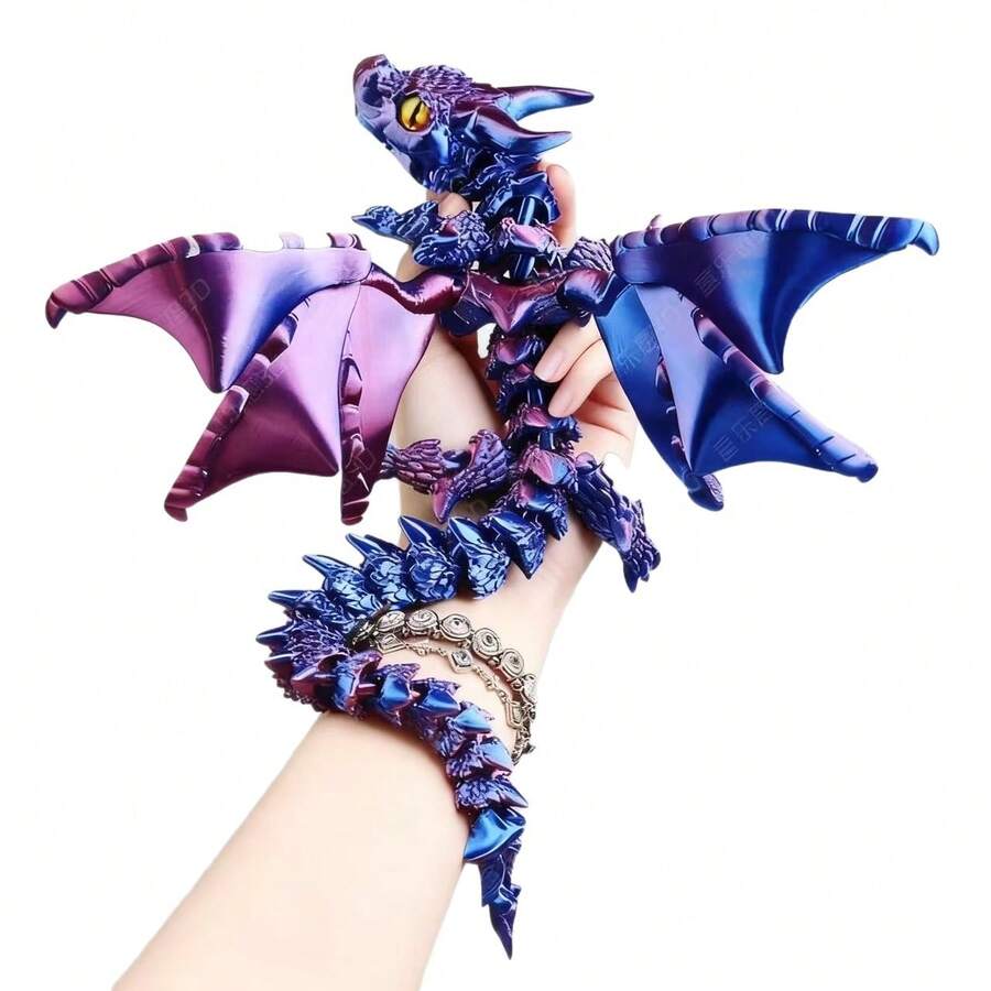 3D Printed Pterosaur Toy, Movable Joints Dragon, Display Ornament Craft Gift - Multicolor - View 1