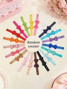10/20/30pcs Baby Hair Accessories: Multiple Solid Color Soft Decorative Headbands, Holiday Decorative Baby Headbands - Multicolor - View 13
