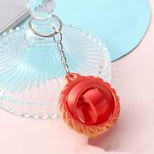1pc 3D Printed Keychain Pendant Creative Stress Relief Toy Bag Key Chain - Multicolor - View 6