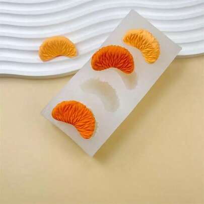 Molde de silicona con forma de rodaja de naranja, molde decorativo de fácil desmoldeo para hacer velas de cera y resina perfumada, molde reutilizable multifuncional