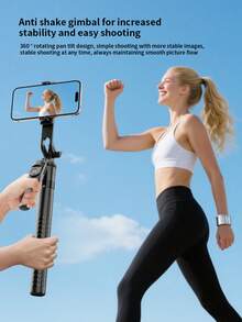 193cm/75.9in Smartphone Selfie Stick Tripod, Extendable Travel Tripod With Stable Handle, 360° Rotating Phone Holder, Bluetooth Wireless Remote, Compatible With Smartphone/Android/IOS Pro MAX, Suitable For Travel, Vlog, Video Recording, Photography - View 8