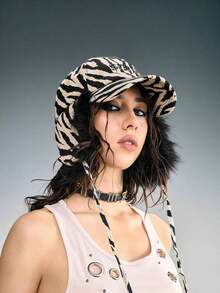 ROMWE Gothic Baseball Cap Women Punk Style Adjustable Unisex Soft Cotton Hat Fashion Y2K Streetwear Accessory - 淺褐色的 - 查看 3
