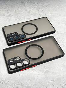 Ốp lưng điện thoại từ tính mờ cao cấp, phù hợp với Galaxy S26 Plus S26 Ultra S26 S25 S24, ốp cứng chống sốc. - Đỏ - Xem 5