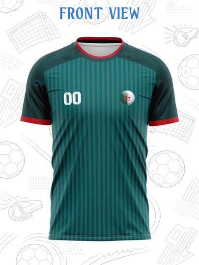 Áo bóng đá nam World Cup 2026 mới, có thể tùy chỉnh với tên, số, logo, đội tuyển hoặc nhà tài trợ của riêng bạn, cổ tròn, tay ngắn, phù hợp cho đội tuyển Algeria, áo thi đấu bóng đá, áo tập luyện thể thao, chất liệu nhanh khô và thoáng khí, thích hợp cho các trận đấu, tập luyện, thể thao, mặc thường ngày, cổ vũ trên sân vận động, quà tặng ngày lễ, thời trang cho mùa bóng đá xuân/hè.