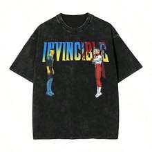 Graphic Cotton-Shirt Anime Print-ShirtGraphic Cotton-Shirt Invincible Erhero Omni Man Washed Shirts Streetwear Hop Vintage-Shirts Tees Tops Men Women Harajuku Printedsummer Fits Womengraphic Tees Y2K,Oversize Plus Size Men's S To 5XL,Summer Tee Y2K,Oversize Plus Size Men's S To 5XL,Summer Teesummer Outfits For Womengraphic Tees - Xám - Xem 10
