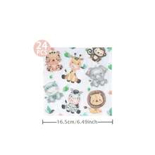 Juego de vajilla desechable con tema animal, platos, servilletas y vasos de 7/9 pulgadas, adecuado para fiestas de cumpleaños, reuniones y decoraciones, platos, servilletas y vasos de papel desechables, decoración de fiesta para fiestas con temática de cumpleaños - Multicolor - Ver 7