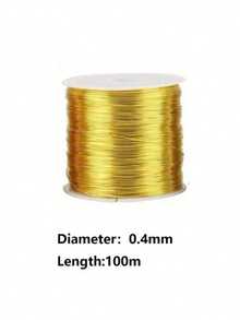 15m-100m Gold/Silver Metal Wire, High Quality Stainless Steel Jewelry Wire, Non-Fading, Rust-Proof, Color-Fast, Durable, Suitable For Bracelet, Necklace DIY, Non-Fading Beading String, Jewelry Cord, Handmade Weaving Thread - Multicolor - View 11