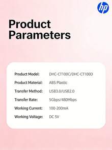 Quà tặng Ngày của Mẹ - Bộ chia USB-C 4 trong 1 HP - Bộ chuyển đổi sạc PD Type-C, Đế mở rộng đa cổng (Hỗ trợ HDMI 4K), Bộ chuyển đổi cho máy tính xách tay (Tương thích với MacBook), Đế mở rộng đa cổng (Thiết kế trái tim màu hồng) - Xem 7