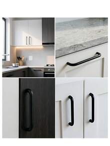 Tirador de gabinete de cocina minimalista moderno, barra larga de aleación de aluminio para cajones, puertas de armario, accesorios de muebles, decoración del hogar, diseño simple - tiradores de cajones - Ver 7