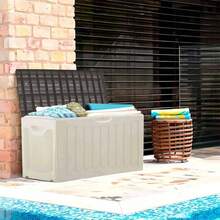 Baúl Exterior De Resina Para Jardín, Terraza O Balcón | Arcón Impermeable For Objects And Toys | 340 Liters | 118x53x57cm - Be - Xem 6