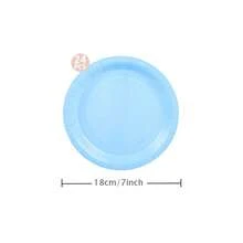 Sky Blue Disposable Tableware Set, 7/9 Inch Party Plates, Napkins, Paper Cups, Birthday Party Gifts, Gathering Decoration, Disposable Paper Plates, Napkins, Cups Suitable For Birthday Theme Party Supplies - Baby Blue - View 12