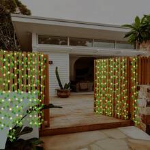 1PC, 90LED Fairy String Leaf LED Lights Ivy Vine Hanging Curtain Lights Artificial Garland 8 Lighting Modes USB Powered Green Plant Vine Lights For Bedroom Wall Garden Wedding Party Christmas Decor (Without Battery) - LED String Light - View 7