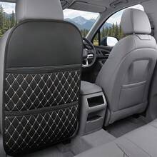 1pc PU Leather Car Seat Cover, Kick Protector, Protective Pad, Protects Original Seat, Easy To Install And Clean, Multi-Pocket Storage, Wear-Resistant And Anti-Slip, Suitable For All Seasons And Most Vehicles - Multicolor - View 14