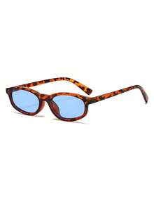 1 Pair Men's Leopard Print Cat Eye Retro Small Frame Street Style Fashion Glasses - Multicolor - View 2