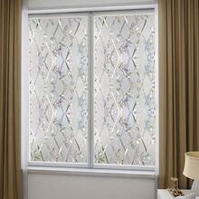 Window Privacy Film, 3D Stained Glass Film, Vinyl Decorative Window Decals, Static Cling Window Film Non-Adhesive Removable (17.5 X 78.7 Inch) - ColorA - View 7