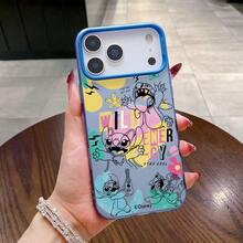 迪士尼手機殼，卡通甜酷史迪奇手繪塗鴉高顏值，適用於iphone17pro、12pro、14promax、16promax、ip17、16plus、15promax、、ip16、14plus、15pro、ip14、13promax、17air、12、11，女生保護防摔套保護殼。 - 藍色 - 查看 2